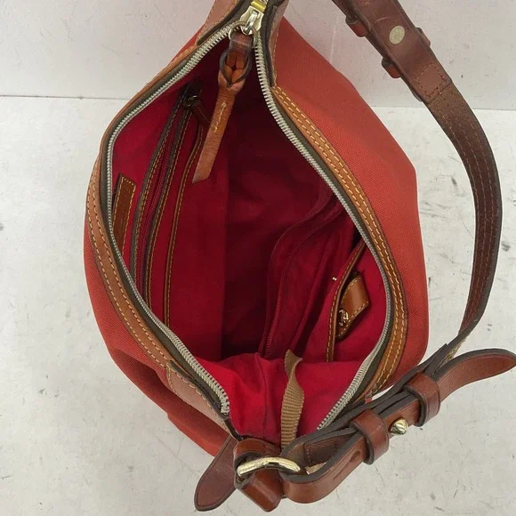 Dooney & Bourke Red Canvas Top Handle Bag for Women Purse Handbag - Picture 4 of 7